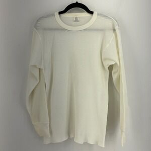 Vintage JE Morgan Long Johns Thermal Waffle Knit Shirt XL Grunge Distressed USA